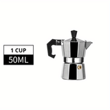 1pc, Classic Stovetop Espresso And Coffee Maker - Reusable Aluminum Moka Pot For Italian And Cuban Coffee Brewing