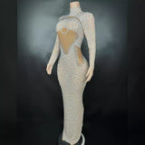 2024 Elegant Luxury Fashion Women's Autumn New Host Stage Performance Long Company Party Dress