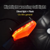 LED Safety Rear Lamp Warning Taillights Electric Bike Modification Accessories