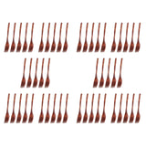 50 Pieces Eco-Friendly Japanese Wood Salad Dinner Fork Tableware Dinnerware For Kids Adult(50 Pcs No Rope Wooden Forks)