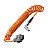 ZINE DT-LM D-TAP to LEMO 2Pin Male Power Cable 60cm Stretchable Length Replacement for Select RED ARRI Sony Camera