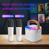 Microphone Karaoke hine Portable Bluetooth 5.3 PA Speaker System with 1-2 Wireless Microphones Home Family Singing New Mic