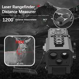 Caza Digital Sight Night Vision Scope with Laser Rangefinder Optical Mini Sight HD Video Monoculars for Hunting Target Aiming