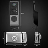 IP65 Waterproof TTLock Fingerprint Smart Door Lock Outdoor Gate Bluetooth Password 13.56MHz IC Card Deadbolt+nical Key