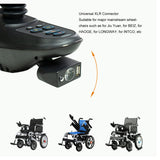 Electric Light 3 Pin XLR Head USB Charging Adjustable Angle LED Power Wheelchair Lighting Controller For Night