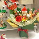 New Christmas Romantic Bouquet With Music Diy Building Bloc Educational Assembly Toys For Xmas Gifts