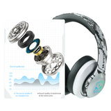Flashing LED Wireless 5.0 Headphones Bluetooth Gaming Earbuds with Mic TF Slot Kid Girl Stereo Music Headset Phone Earphones
