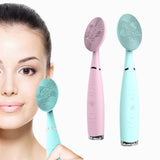 Handheld Electric Cleansing Waterproof Silicone Tool Mini Facial Cleaning Brush Pore Cleaner Portable