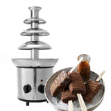 4-Tiers Electric Fountain - Fondue Pot Set for Chocolate, Candy, Ranch, Nacho Cheese