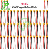 1-50Pcs Plug Male Connector with 14AWG Silicon Wire for RC Lipo Battery Cable Drone XT60 Pigtail