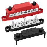 DaierTek Power Distribution 12V 250A 5/16" Stud Marine Bus Bar Terminal Block 12 Volt DC Battery Busbar with Cover