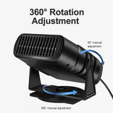 Fan 200W 12V/24V Electric Coog Heating Auto Windshield Defroster Deing Demister Car Anti-Fog Heater