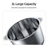 Electric Meat Grinder - 3L Large Capacity, Stainless Steel, 2 Gears, 300W High Power for Kitchen