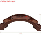 1PCS Hot Pot Arch Bridge Plate Sushi Bridge Boat Tableware Dessert Wooden Dim Sum Plate Sushi Tray Kitchen Sushi Plate