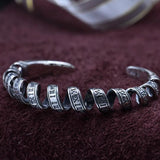 Roman Numeral S925 Sterling Silver Men's Retro Style Bracelet