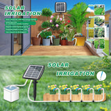 Solar Auto System Automatic Drip Irrigation Kit Self Watering Device with Timer for Plants in Patio Balcony Green House