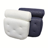 3D mesh with suction cup bathtub non slip washable pillow, bathroom shower pillow