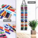 Organizer, 24 Holes Vinyl Roll Holder Hanging Storage Gift Wrap Organizer For Craft Room,Closet,Door