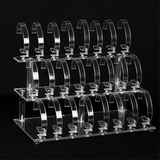 Clear 24 Bits Acrylic Watch Display Holder Rack Showcase Tool Transparent Wristwatch Stand Case Bracelet Hold