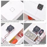 DIY Kit 12V Semiconductor Cooler Peltier Cooling System, Heatsink Module Kit+Thermostat Set, US Plug