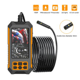 Industrial Endoscope with Dual 1920*1080P/2592*1944P 8 LED Light IP68 Waterproof Inspection Camera w/ 4.5” Display