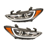 Car Headlamp ABS PC High Brightness Waterproof Scratch Resistant Car Headlight Assembly Luxury Design for Elantra 2017 2018