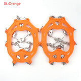 19 Teeth Chain Snowshoes Covers Silicone Non-Slip Shoe Cover Crampons Snow Climbing Rock Standing Snow Claws
