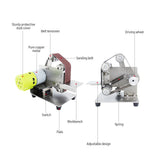 25MM/30MM Mini Belt Sander Electric Grinding hine 7 Speed 10 Sanding Belts for Polishing Wood Acrylic Metal