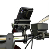 12-24V Mount Aluminium Waterproof Phone Holder 18W QC 3.0 USB Charger Motorcycle Handlebar 4-7 inch