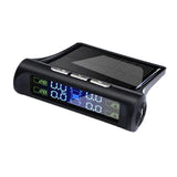 Car with display four wheel external wireless solar tire pressure monitor