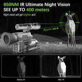 Tactical 850nm Digital Night Vison Scope Monocular 4X 300M Infrared Night Vision Video Recording Optical Sight Scope for Hunting