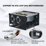 NAS 8-Bay Storage Server Full-Height Pcie Card Slot MATX Motherboard Hot-Swappable Chassis