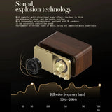 Wooden Bluetooth-Compatible 5.0 Speaker Retro Classic Soundbox Stereo Surround Super Bass Subwoofer AUX FM Radio For Computer PC