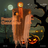 Hanging Green Light Scary Voice Ghost House Pumpkin Head Prop Halloween Courtyard Decoration