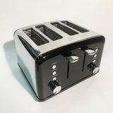 1pc Retro Stainless Steel Toaster With High Lift Lever,Stainless Steel Toaster 4 Slice  Extra Wide Slots,Removable Tray
