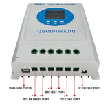 MPPT Solar Controller with 7 Operation Modes LCD Display - Efficient Charging & Wide Compatibility for 12V/24V/36V/48V System