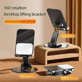 New 360° Rotating Aluminum Holder Desktop Flat Live Mobile Phone Net Class Multifunctional Foldable Bracket