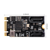 2 Ports SATA III 6Gb/s M.2 pcie 3.0 b m key 22x42 Controller Card