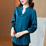 Women's Thin Short Sleeve Western Style Chiffon Shirt