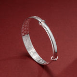 Women's Fashion Vintage Sterling Silver Flowering Double Fish Bracelet