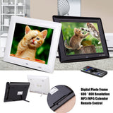 8-inch TFT-LCD Screen Photo 800*600 Resolution Digital Picture Frame with Clock MP3/MP4 Movie Player Functions