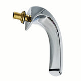 304 Stainless Steel Brass Flat C Waterfall Bathtub 1/2" Bathroom Shower Basin Faucet Hot Tub Water Draw-off Tap