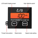 Motorcycle Tachometer 30000RPM Tester Digital Speedometer RPM Hour Meter for Chainsaw Mower Tractor Inductive Gauge Accessories