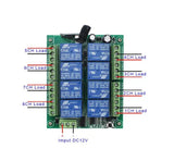 DC 12V 8 relays Channels Relay Module Wireless 433MHz RF Remote Control Switch Transmitter and Receiver Board