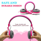 JINSERTA kids Headphones Cute Cartoon Unicorns Earphones Stereo Music Foldable Stretchable 3.5mm Wired Headphone