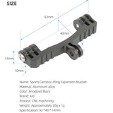 Bicycle Sports Camera Mount Holder Base Bike Front Light Bracket Adapter Aluminum Alloy Cycg Computer Stand for Garmin Gopro