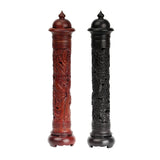 Ebony Wood Dragon Sculpture Stick Incense Burner Wood Sticks Incense Holder Handmade Censer Aromatherapy