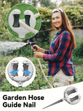 Metal Pin Water Pipe Rack Top Roller Lawn Spike Holder Garden Watering Hose Positioning Guide