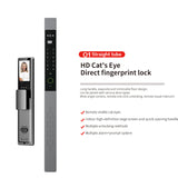 Built-in Doorbell Digital Lock with NFC Fingerprint Smart Technology China Sale Product WiFi Bluetooth Network for Glass Door