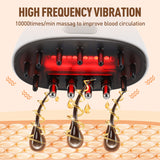 EMS Vibration Massager Massage Scalp Brush with Oil Dispenser Red Light Therapy Root Comb For Hair Growth